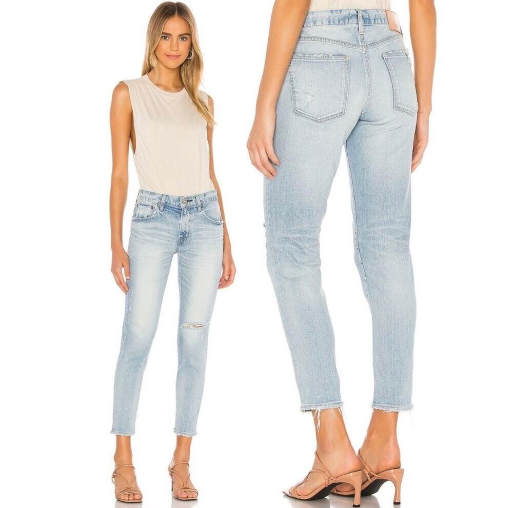 Moussy Vintage Vivian Skinny Jeans Light Wash Capsule 26 Luxury Denim Minimal